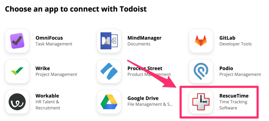 RescueTimeとTodoistの連携